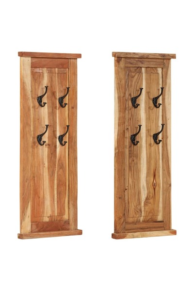 Concept Cuiere de haine, 2 buc., 38x100 cm, lemn masiv de acacia