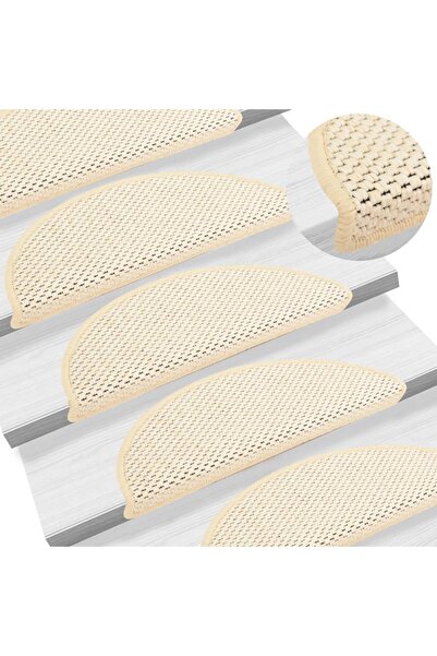 Concept Covorașe scări autoadezive 15 buc. crem 56x20 cm aspect sisal