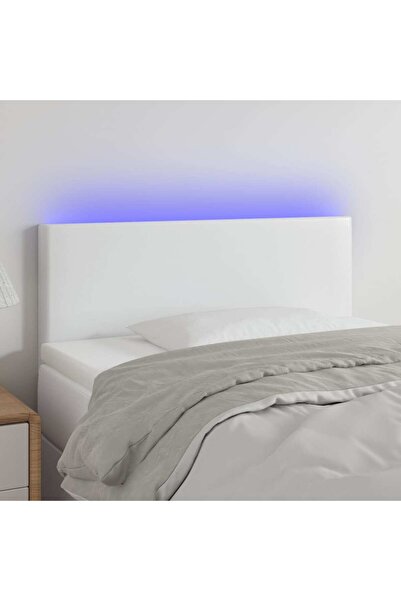 Concept Κεφαλάρι LED, λευκό, 100x5x78/88 cm, οικολογικό Δερμάτινο