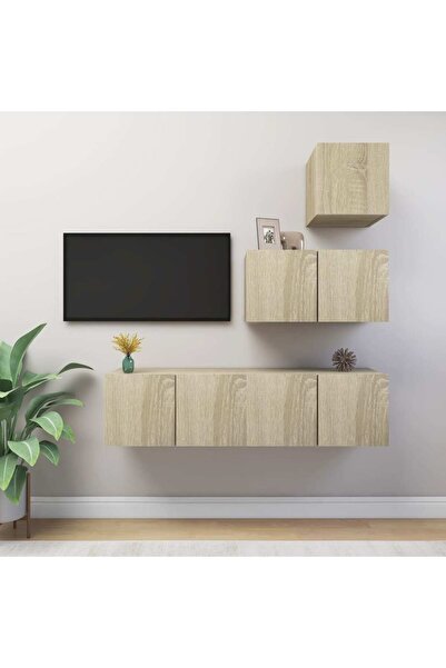 Concept Σετ ντουλαπιών τηλεόρασης, 4 τεμάχια, δρυς sonoma, μοριοσανίδα