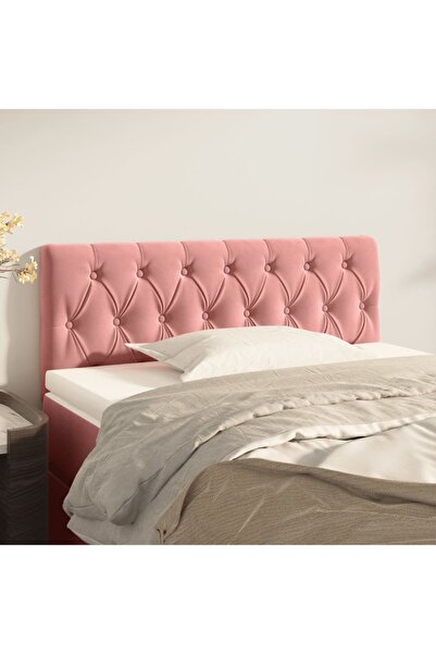 Concept Tăblie de pat, roz, 100x7x78/88 cm, catifea