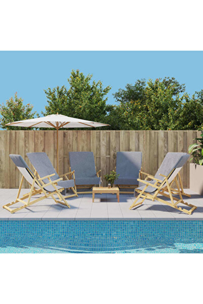 Concept Prosoape de plajă 6 buc. gri 60x135 cm textil 400 GSM