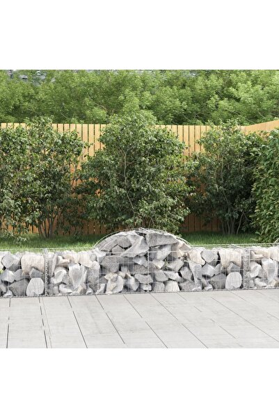 Concept Coșuri gabion arcuite 14 buc, 200x50x40/60 cm, fier galvanizat
