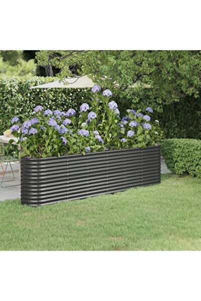 Concept Jardinieră antracit 260x40x68 cm oțel vopsit electrostatic