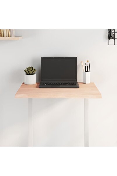 Concept Blat de birou 60x60x2 cm, lemn masiv de stejar netratat