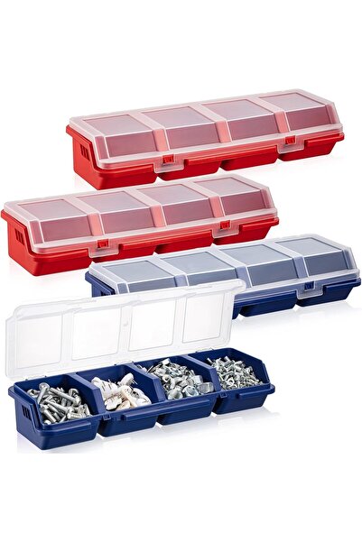 Arabest 4 Pcs Screw Storage Bins with Locks, for Garage Craft Tool, Tool Cart...