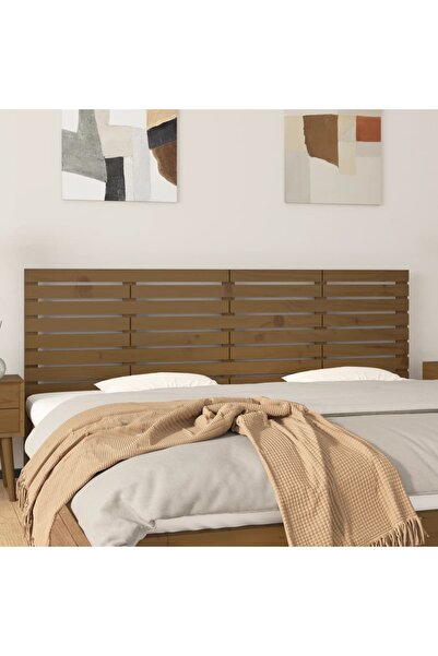 Concept Tăblie de pat pentru perete, maro miere, 206x3x63 cm, lemn pin