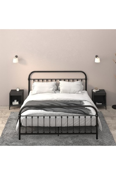 Concept Κομοδίνα, 2 τεμ., μαύρα, 40x35x50 εκ.