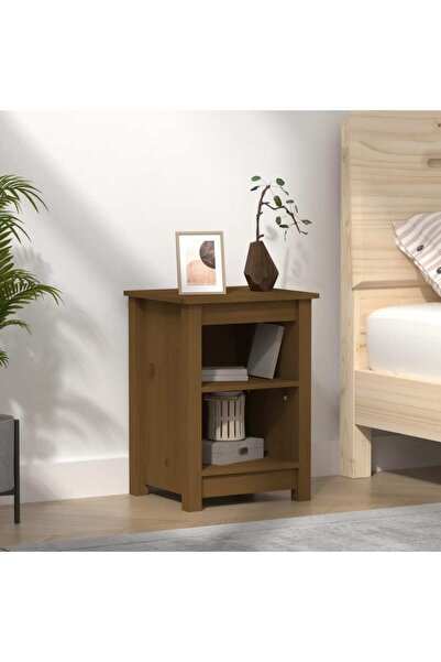 Concept Noptieră, maro miere, 40x35x55 cm, lemn masiv de pin