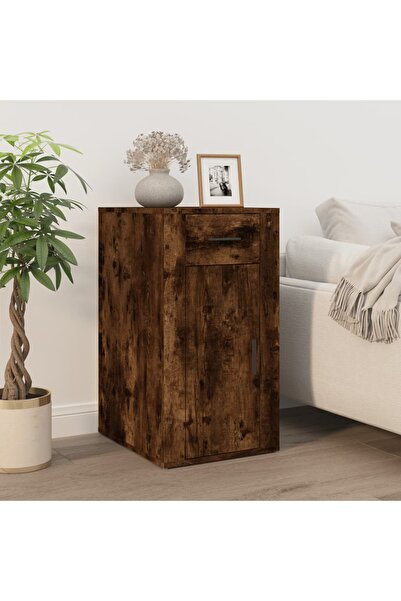 Concept Dulap de birou, stejar fumuriu, 40x49x75 cm, lemn prelucrat