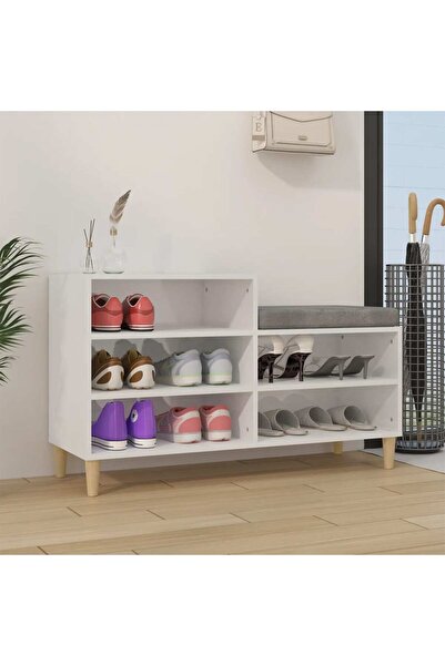 Concept Pantofar, alb extralucios, 102x36x60 cm, lemn compozit