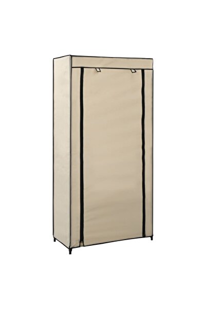 Concept Pantofar cu husă, crem, 58x28x106 cm, material textil