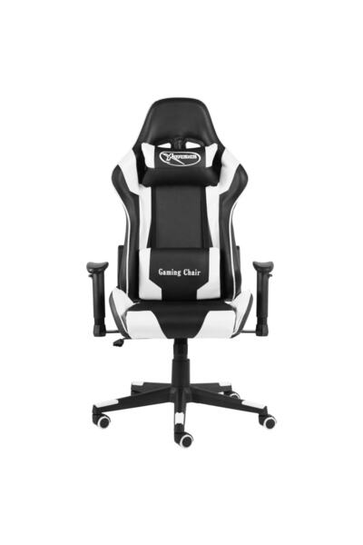 Concept Scaun de jocuri pivotant, alb, PVC