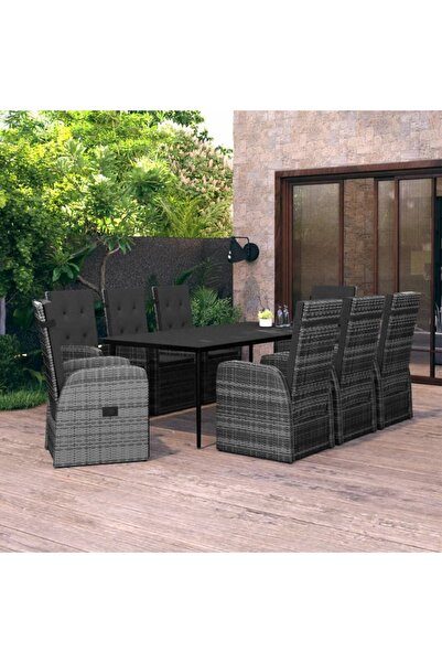 Concept Set mobilier pentru grădină, 9 piese, gri