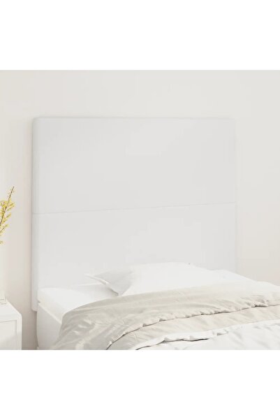 Concept Κομοδίνα, 2 τεμ., λευκά, 100x5x78/88 cm, οικολογικό Δερμάτινο