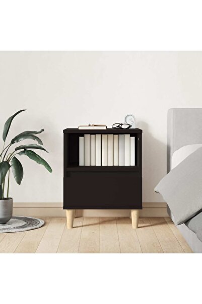 Concept Κομοδίνο, μαύρο, 40x35x50 εκ.