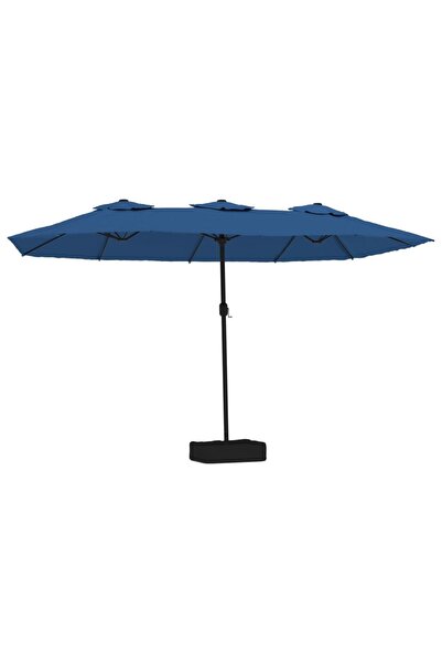 vidaxl Ομπρέλα με Διπλή Κορυφή Αζούρ Μπλε 449 x 245 εκ. Μπλε 362952