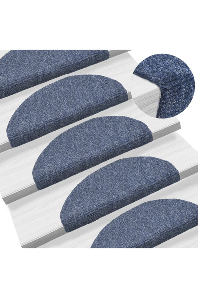 Concept Covorașe autocolante de scări, 15 buc, 65 x 21 x 4 cm, albastru