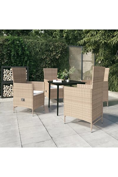 Concept Set mobilier pentru grădină cu perne, 5 piese, bej
