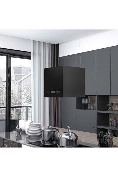 Concept Hotă suspendată insulă, LCD tactil, 37 cm, oțel