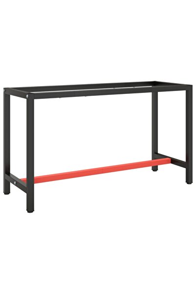 Concept Σκελετός πάγκου εργασίας, ματ μαύρο/ματ κόκκινο, 140x50x79 cm, μεταλλ...