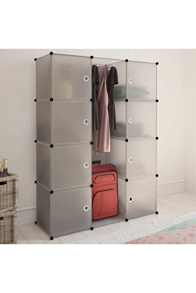 Concept Dulap modular cu 9 compartimente, 37 x 115 x 150 cm, alb