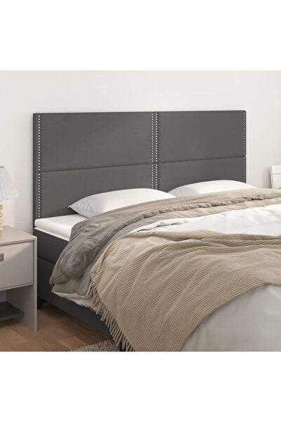 Concept Tăblii de pat, 4 buc, gri, 100x5x78/88 cm, piele ecologică