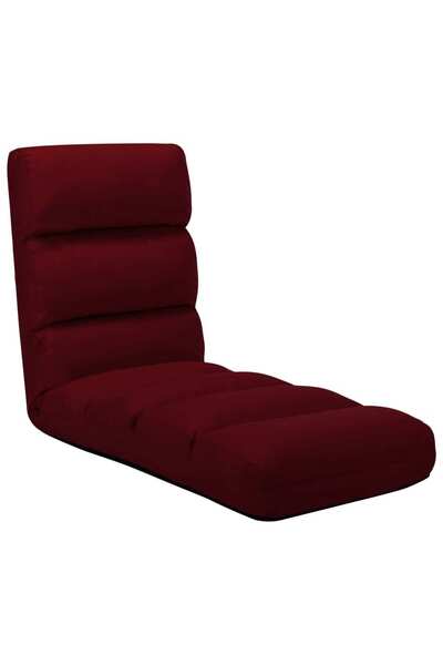 Concept Πτυσσόμενη καρέκλα δαπέδου, κόκκινο κρασί, οικολογικό Δερμάτινο