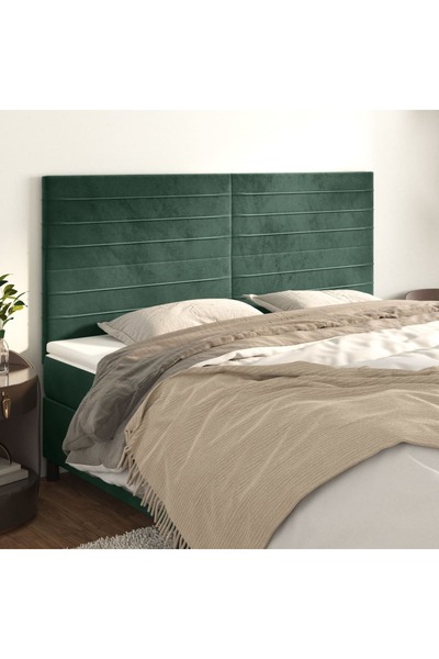 Concept Tăblii de pat, 4 buc, verde închis, 100x5x78/88 cm, catifea