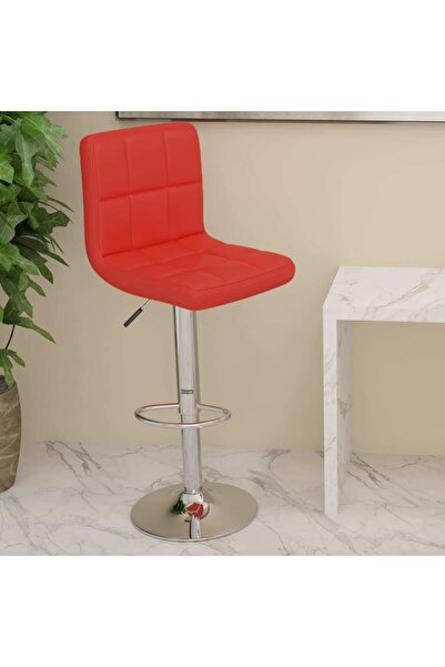 Concept Scaun de bar, roșu, piele ecologică