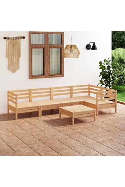 Concept Σετ επίπλων κήπου, 6 τεμάχια, από μασίφ ξύλο πεύκου