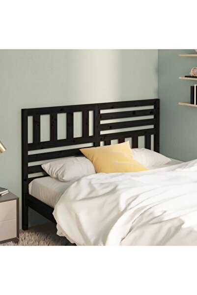 Concept Tăblie de pat, negru, 146x4x100 cm, lemn masiv de pin