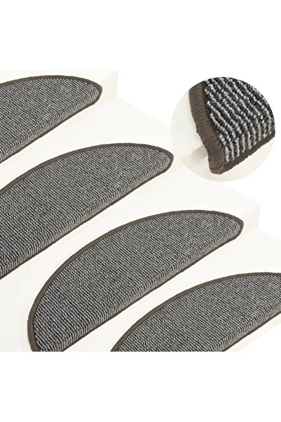 Concept Πατάκια σκαλοπατιών, 15 τεμ., γκρι, 56x17x3 cm