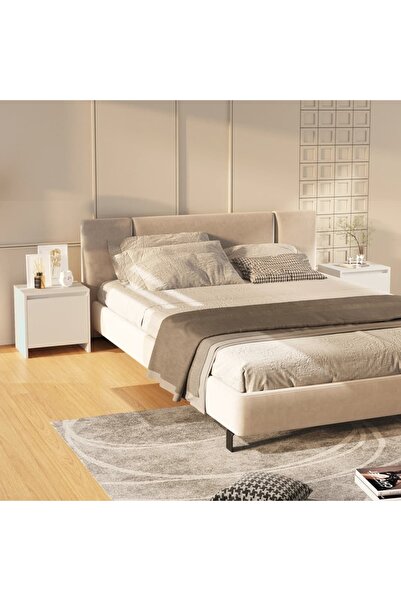 Concept Noptiere, 2 buc., alb, 45x34x44,5 cm, PAL