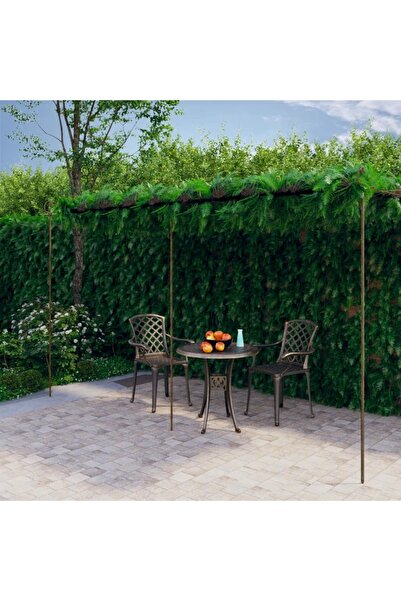 Concept Πέργκολα κήπου, αντίκα καφέ, 6x3x2,5 μ., σιδερένια