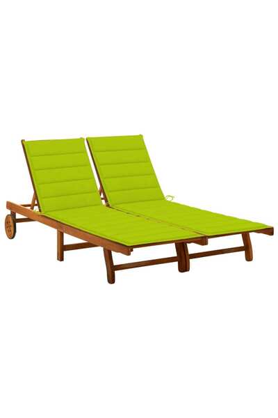 Concept Ξαπλώστρα κήπου με μαξιλάρια, 2 άτομα, από μασίφ ξύλο ακακίας