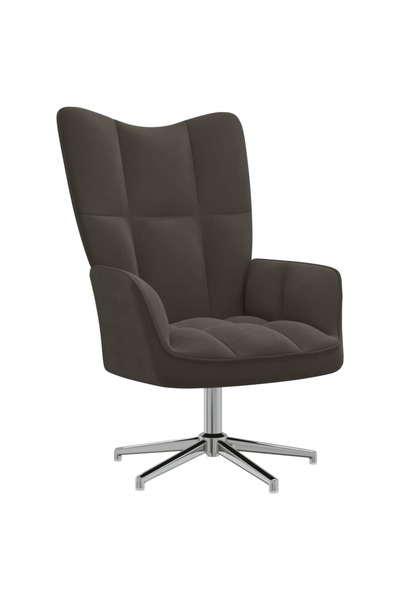 Concept Πολυθρόνα, σκούρο γκρι, Βελούδο