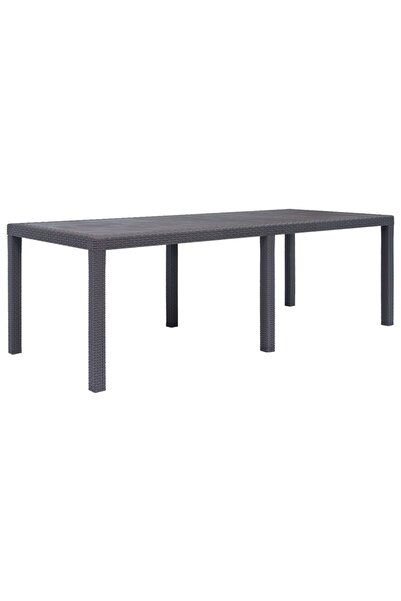 Concept Τραπέζι κήπου, καφέ, 220x90x72 cm, πλαστικό, όψη rattan