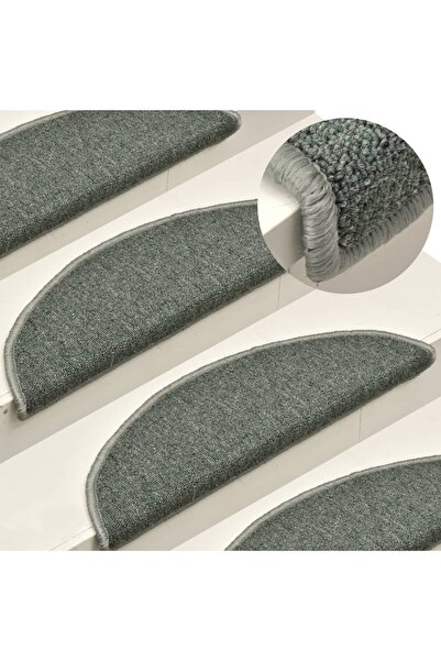 Concept Πατάκια σκαλοπατιών, 15 τεμ., σκούρο πράσινο, 65x24x4 cm