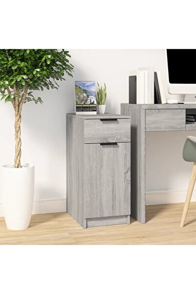 Concept Dulap de birou, gri sonoma, 33,5x50x75 cm, lemn prelucrat