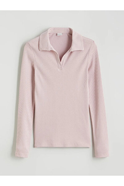 LC Waikiki LCW Kids Pembe Polo Yaka Kız Çocuk Tişört