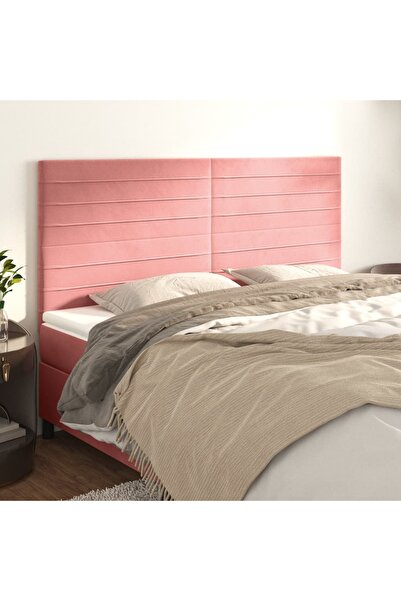 Concept Tăblii de pat, 4 buc, roz, 100x5x78/88 cm, catifea