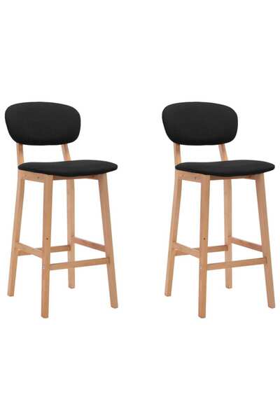 Concept Σκαμπό μπαρ, 2 τεμ., μαύρο, ύφασμα