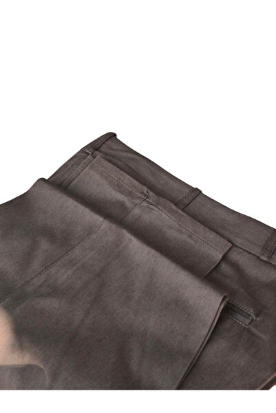 gambia outdoors Men's Brown Classic Linen Trousers Large Size Dad Comfortable Fit