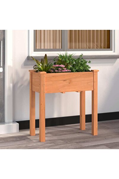 Concept Jardinieră cu căptușeală, maro, 71x37x76 cm, lemn masiv de brad