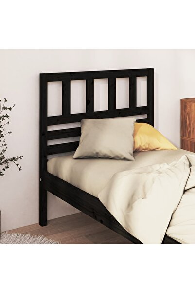 Concept Κομοδίνο, μαύρο, 81x4x100 cm, μασίφ ξύλο πεύκου