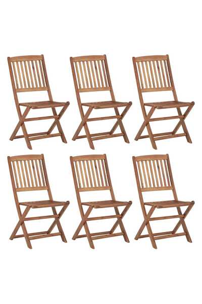 Concept Πτυσσόμενες καρέκλες κήπου, 6 τεμ., από μασίφ ξύλο ακακίας