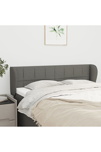 Concept Κεφαλάρι σκούρο γκρι με φτερά 147x23x78/88 εκ. ύφασμα