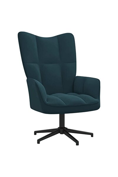 Concept Scaun de relaxare, albastru, catifea