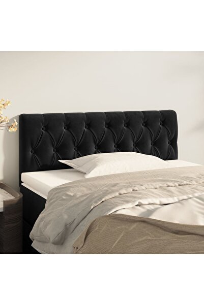 Concept Κομοδίνο, μαύρο, 90x7x78/88 cm, Βελούδο